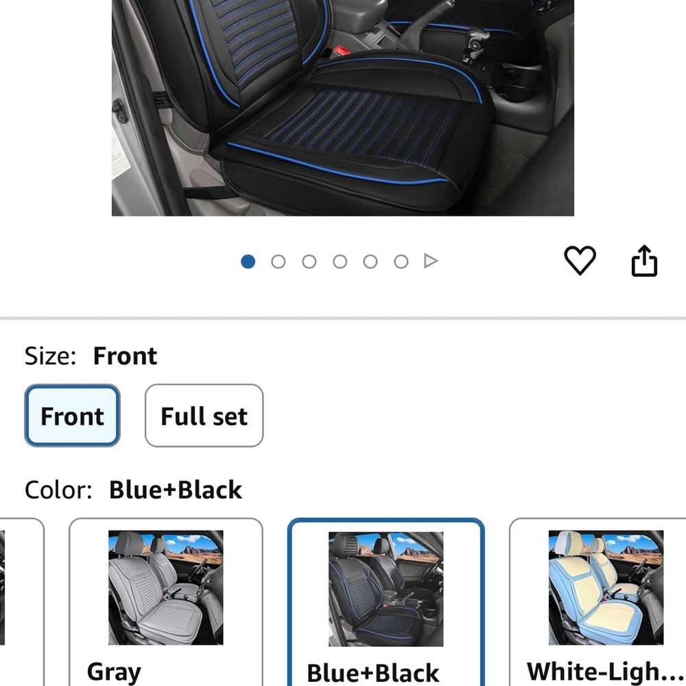Blue and Black Car Seat Cover